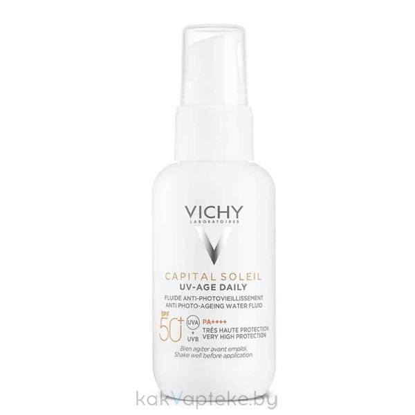 VICHY Capital Soleil флюид для лица невесомый против признаков фотостарения UV AGE-DAILY SPF50+, 40 мл