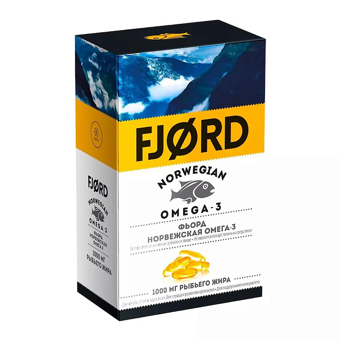 Фьорд норвежская Омега-3 капсулы №60