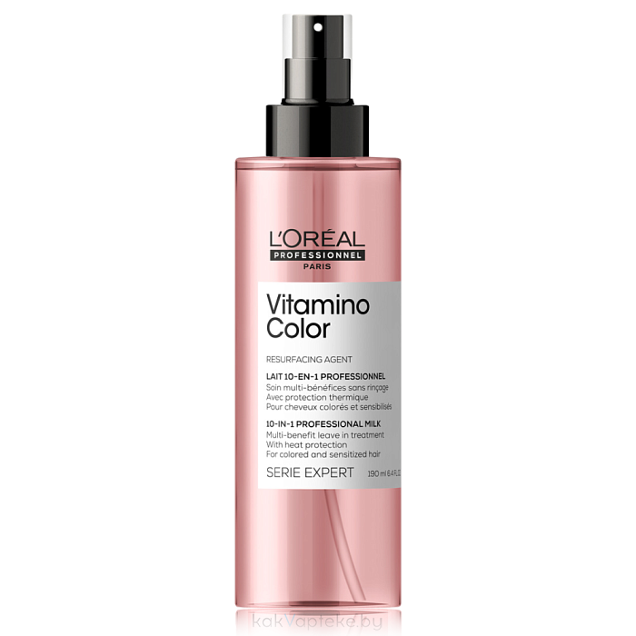 L'Oreal Professionnel Спрей-уход несмываемый для окрашенных и чувствительных волос "Vitamino Color" 10в1 гаммы "Serie Expert",190 мл