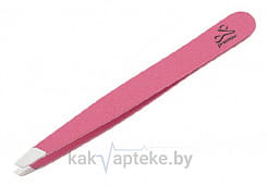 Optima Line Коллекция Aqua Пинцет для бровей со скошенными кончиками розовый 9 см/3,5''