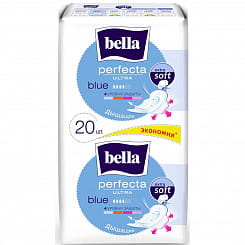 Bella perfecta Ultra blue Ультратонкие женские гигиенические впитывающие прокладки, 20 шт