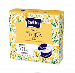 Bella Panty FLORA Tulip Прокладки женские гигиенические ежедневные с ароматом тюльпана 70 шт