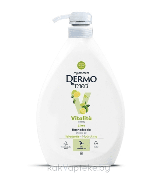DERMOMED Гель для душа с лаймом "VITALITY" / SHOWER GEL VITALITY LIME, 1000 мл