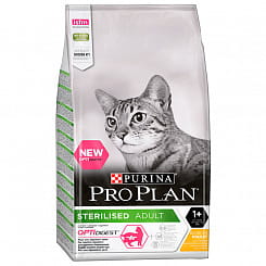 Pro Plan Корм сухой полнорационный для взрослых стерилизованных кошек и кастрированных котов, с высоким содержанием Курицы, 10 кг