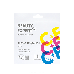 BEAUTY EXPERT Маска для лица антиоксиданты С + Е, 23г