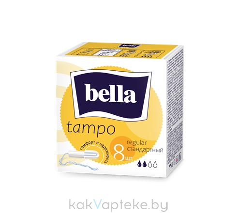 bella tampo Тампоны женские гигиенические "комфорт и надежность" regular/стандартный (для умеренных выделений) 8 шт