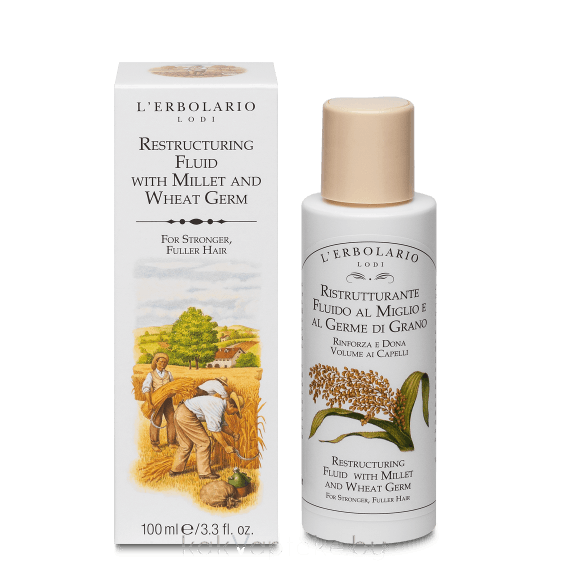 L'Erbolario Восстановливающий флюид для волос с просом и молодыми ростками пшеницы 100 мл