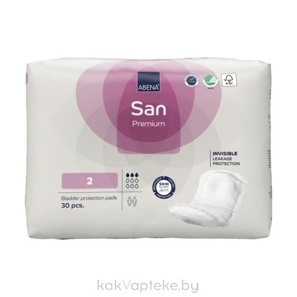 Abena San Premium Прокладки одноразовые урологические для взрослых (2), 30 шт
