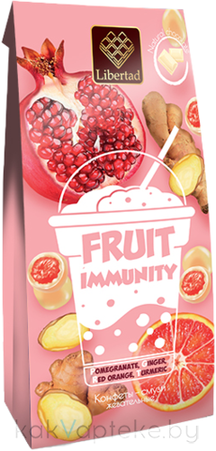 Libertad Жевательные конфеты в белом шоколаде Fruit Immunity, 75г