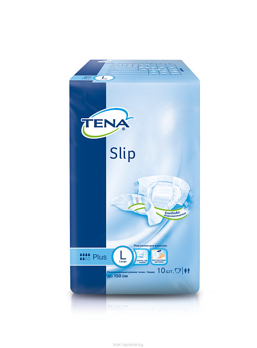 TENA Подгузники для взрослых Slip Plus Large 10 шт