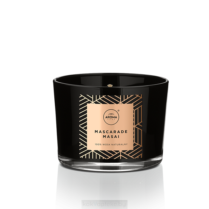 Aroma HOME Ароматизированная свеча в стекле SCENTED CANDLE MASCARADE MASAI, 115 гр