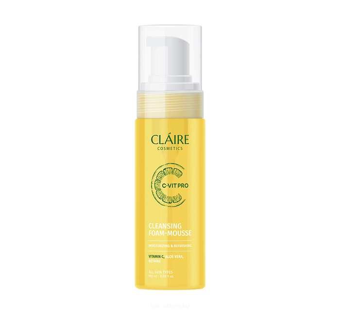 CLAIRE COSMETICS C-VIT PRO Очищающая пенка-мусс для умывания, 165 мл