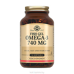 Solgar Рыбий жир Омега-3 740 мг, БАД капсулы №50