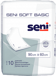 Seni soft Basic Пеленки одноразовые (впитывающие) 90х60 10 шт