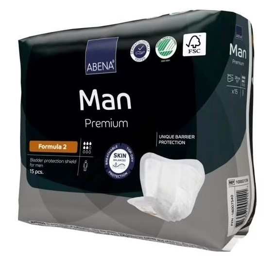 Abena Man Premium Прокладки одноразовые для взрослых (урологические) Formula 2, 15 шт