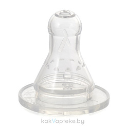 ПОМА Соска молочная силиконовая (медленный поток) 0+, арт. 111, 1 шт