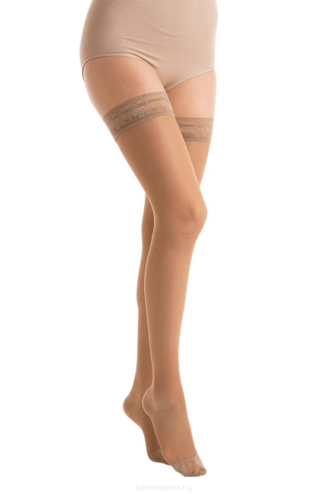 RelaxSan чулки компрессионные  с силиконовой резинкой Basic 140 den, арт. 870 (р. 2, 21 т.беж)