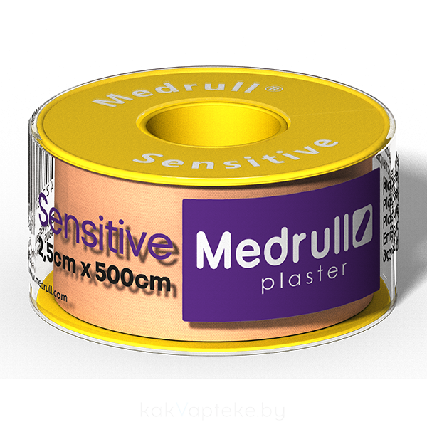 Пластыри  Medrull "Sensitive" (ролик) 2,5 х 500см