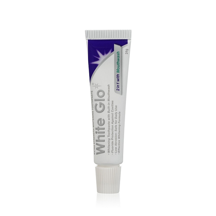 White Glo Зубная паста отбеливающая 2 в 1 (2 in 1 with mouthwash) 24 г