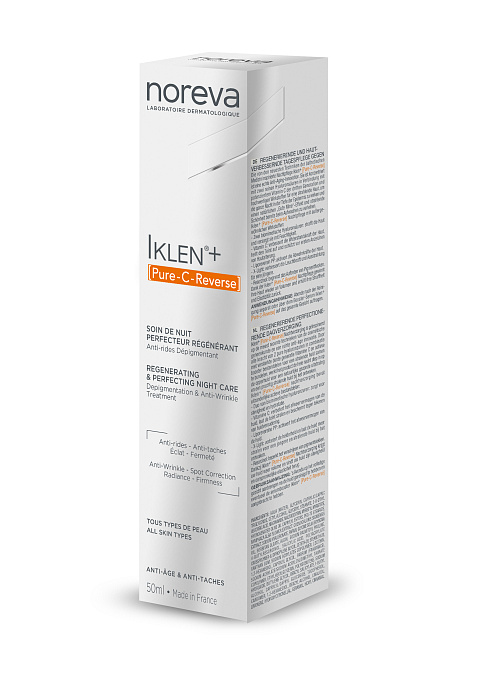 NOREVA ИКЛЕН+ [PURE-C-REVERSE] Регенерирующий ночной крем для сияния кожи , 50мл