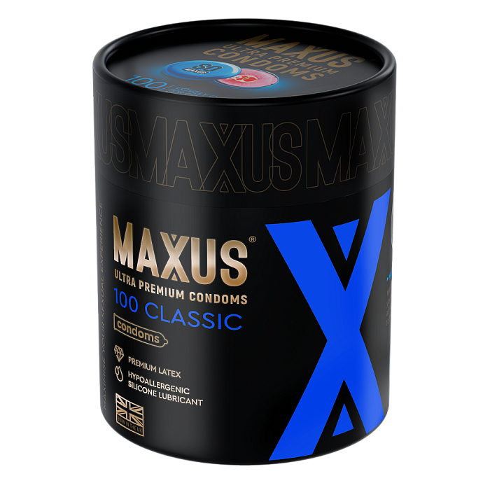 Презервативы гладкие Maxus Classic (Классические) 100 штук в упаковке