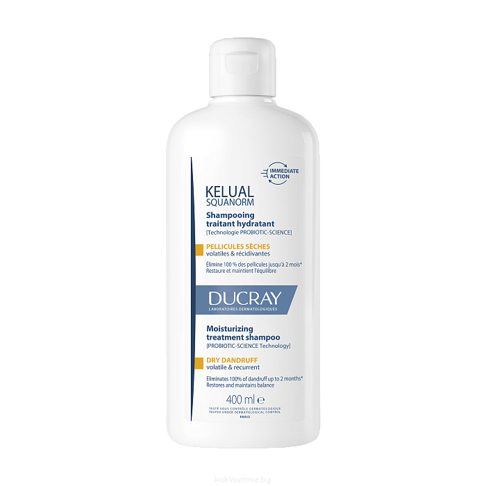 DUCRAY KELUAL SQUANORM Шампунь против сухой перхоти 400 мл