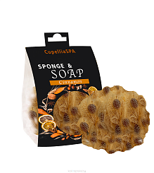 Мочалка для тела с мылом Cupellia SPA SP50/CN, Cinnamon