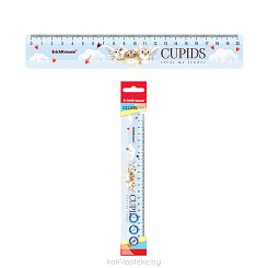 ErichKrause Линейка пластиковая 20см Cupids, флоупак 57859