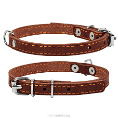 CoLLaR Ошейник одинарный  для собак, ширина 20мм, длина 32-40см, коричневый