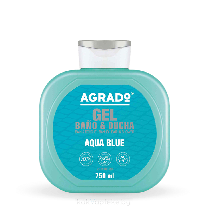 AGRADO Гель для ванны и душа Aqua Blue / Aqua Blue Bath & Shower Gel, 750мл