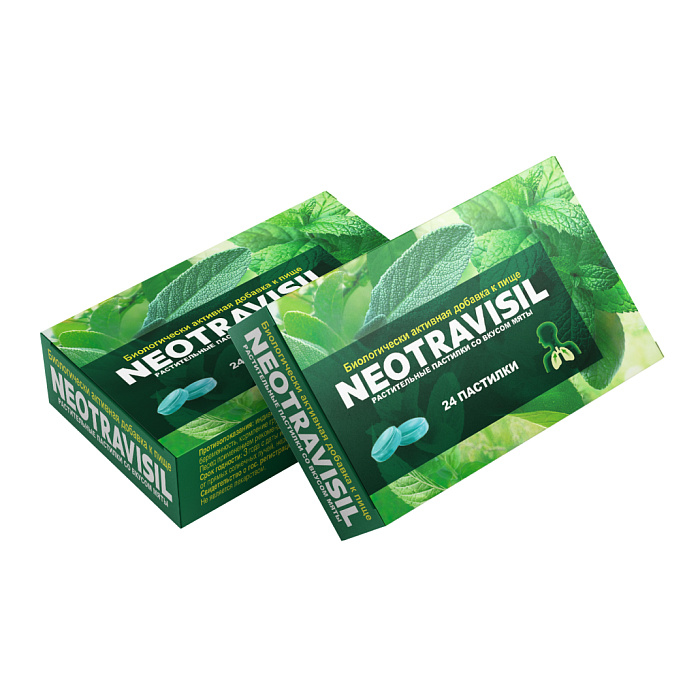 БАД NEOTRAVISIL Растительные пастилки со вкусом мяты №24