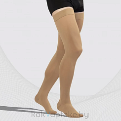 Чулки компрессионные ELAST 0402 LUX с мыском IIкк (23-32 mmHg)  Карамель размер 5 Рост 2