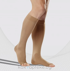 Гольфы компрессионные ELAST 0408 LUX без мыска IIкк (23-32 mmHg)   Карамель размер 5 Рост 1