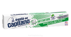 Pasta del Capitano Зубная паста с экстрактами тимьяна и шалфея для защиты от зубного камня ANTI-TARTAR PREVENTION TOOTHPASTE, 75 мл