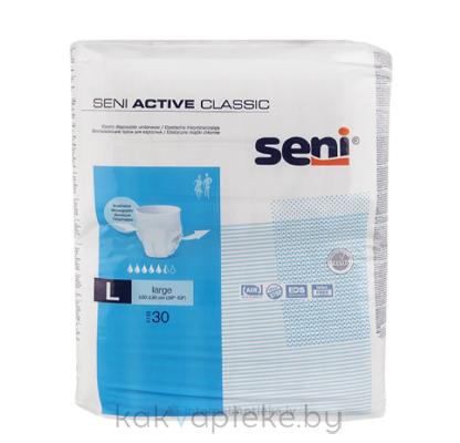 SENI ACTIVE CLASSIC large Трусы впитывающие для взрослых 30 шт
