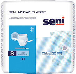 SENI ACTIVE CLASSIC small Трусы впитывающие для взрослых 30 шт