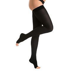 Чулки бедренные антиварикозные AVICENUM/АВИЦЕНУМ PHLEBO 360 (резинка, открытый носок), р-р XL long  цвет 9999