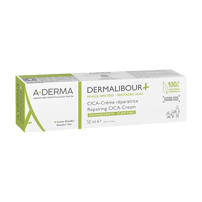 A-DERMA DERMALIBOUR+ CICA Восстанавливающий крем, 50 мл