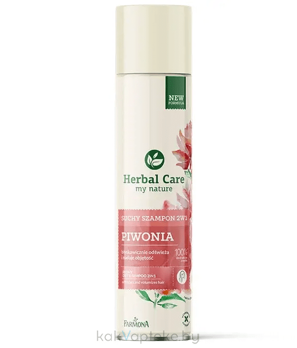 Herbal Care Шампунь сухой  Пион 2в1,  180 мл