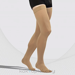 Чулки компрессионные ELAST 0402 LUX  с мыском IIкк (23-32 mmHg)  Карамель размер 3 Рост 1