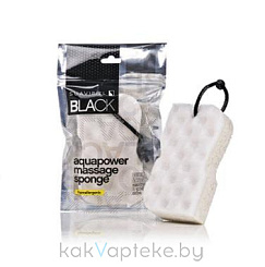 SUAVIPIEL Губка массажная для мытья тела BLACK AQUAPOWER MASSAGE SPONGE