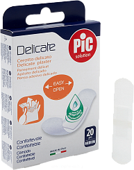 Пластырь Delicate с антибактериальной подушечкой для чувствительной кожи, размеры мм: 19 х 72, № 20