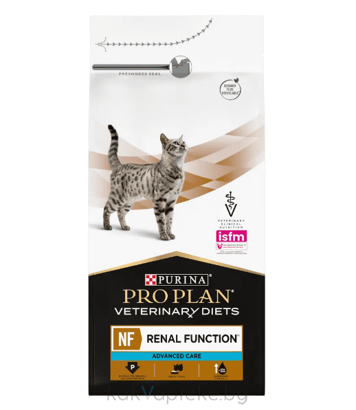 Pro Plan VETERINARY DIETS NF. Корм сухой полнорационный диетический для взрослых кошек для поддержания функции почек при хронической печеночной недостаточности, 1,5 кг