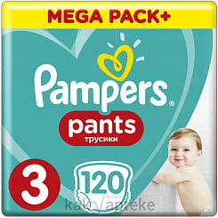 PAMPERS Pants Детские одноразовые подгузники-трусики для мальчиков и девочек Midi (6-11 кг) 120 шт