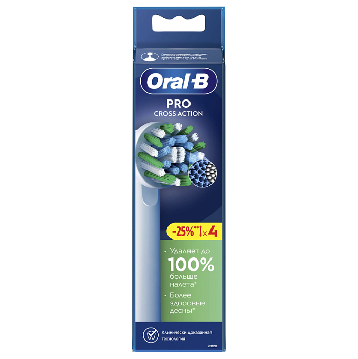 Oral-B Сменные насадки для электрической зубной щетки (EB50RX-4) PRO CrossAction 4шт
