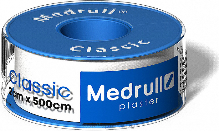 Пластырь рулонный белого цвета на текстильной основеMedrull "Classic" 2см х 500см