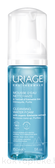 Uriage Очищающая пенка для лица EAU Thermale/Mousse D"EAU NETTOYANTE EAU THERMALE 150 мл
