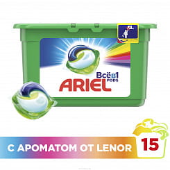 ARIEL Liquid Capsules Touch of Lenor Fresh Средство моющ синтет. жидкое в раствор. капсул,15шт*23,8г