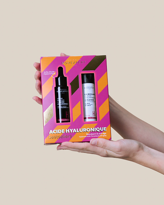 Набор Novexpert Сыворотка-бустер с гиалуроновой кислотой, 30 мл, Novexpert Мицеллярная вода с гиалуроновой кислотой, 50 мл