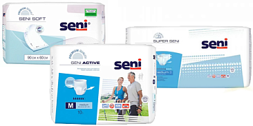 Специальные цены на подгузники, трусики и пеленки SENI